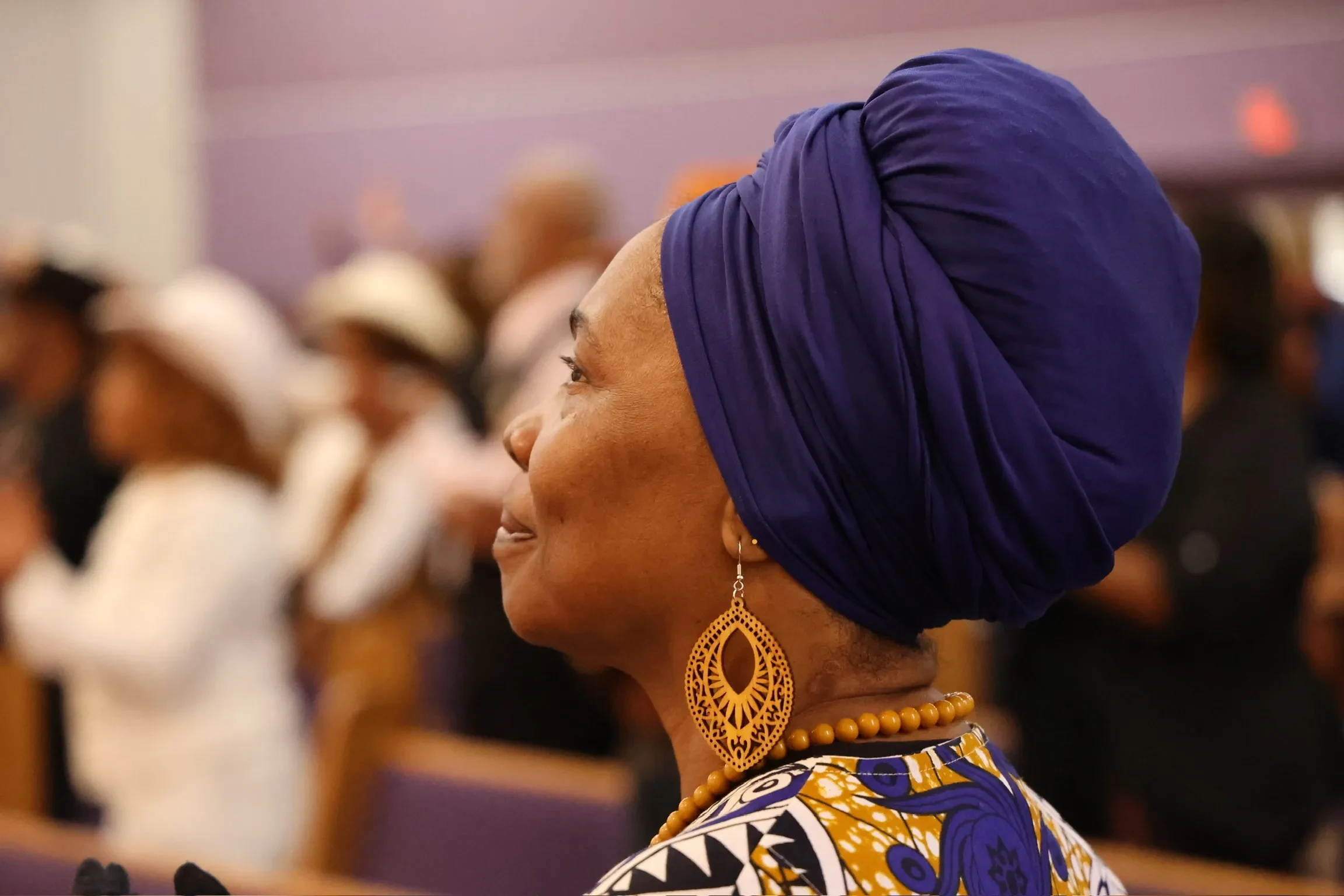 Congregation in fellowship and prayer